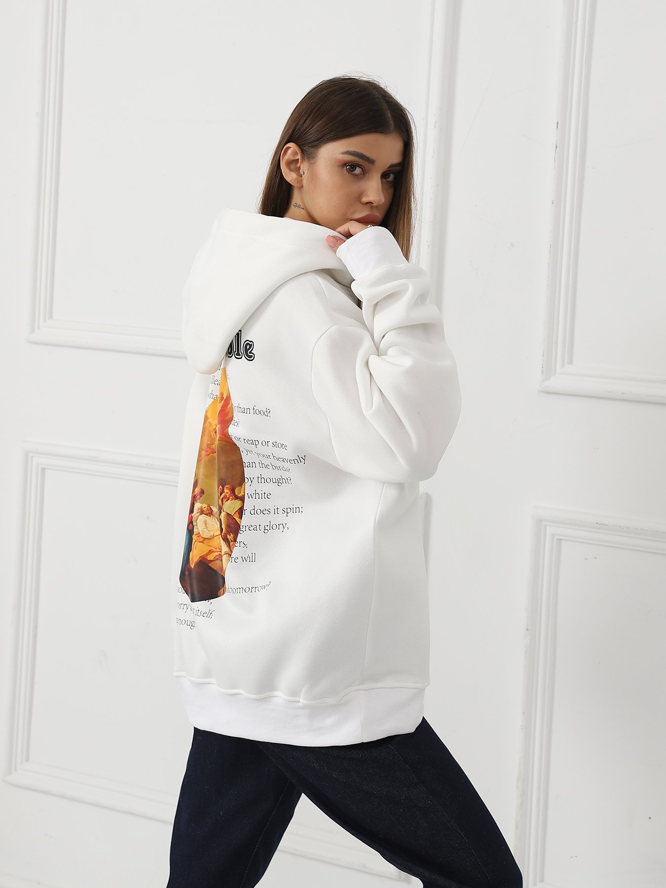 Women's Fashionable Casual Printed Long Sleeved Sweatshirt - Image 4