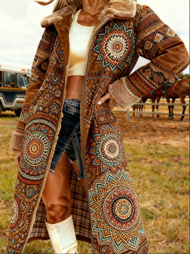 Women's New Long Sleeved Large Woolen Overcoat - Image 5