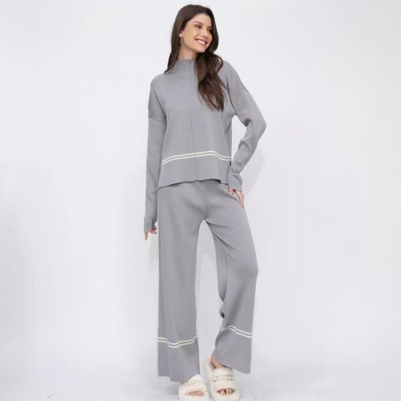 Fashionable And Versatile Autumn And Winter Knitted Two-piece Set - Image 2