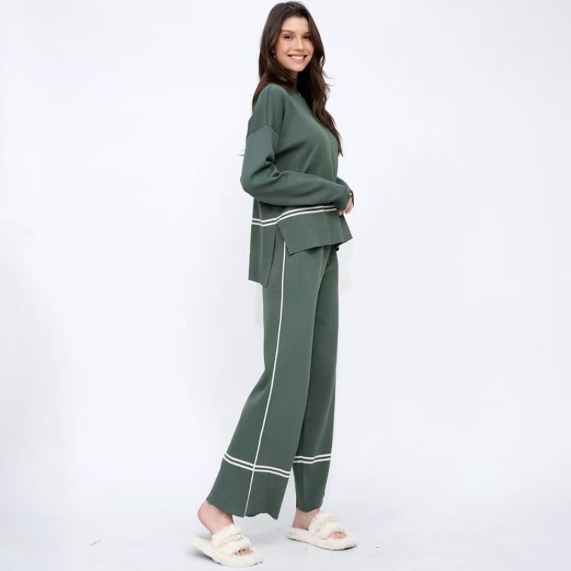 Fashionable And Versatile Autumn And Winter Knitted Two-piece Set - Image 3