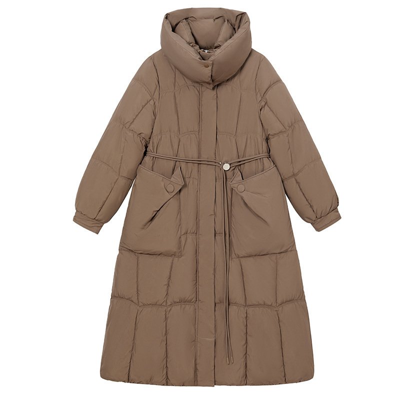 Knee-length Warm Cotton Coat Loose Thicken Waist-cinching Padded Jacket - Image 5