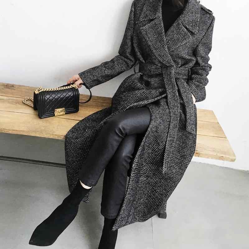 Korean-style Mid-length Wool Coat For Women - Image 5