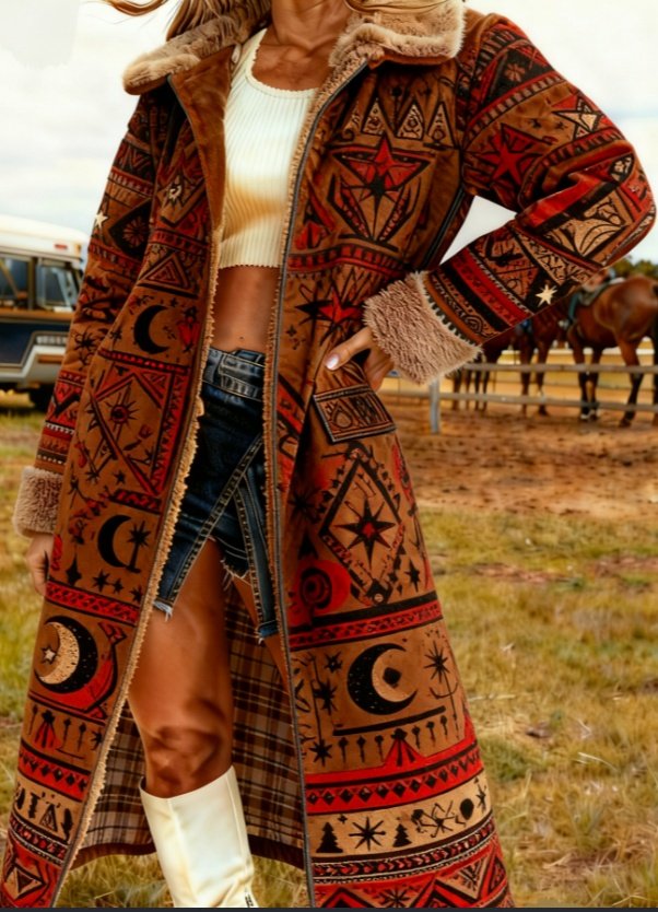 Women's New Long Sleeved Large Woolen Overcoat - Image 2