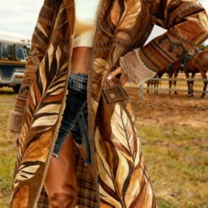 Women's New Long Sleeved Large Woolen Overcoat