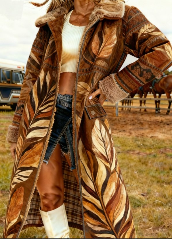 Women's New Long Sleeved Large Woolen Overcoat