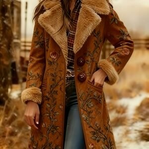 Women's New Long Sleeved Large Woolen Overcoat