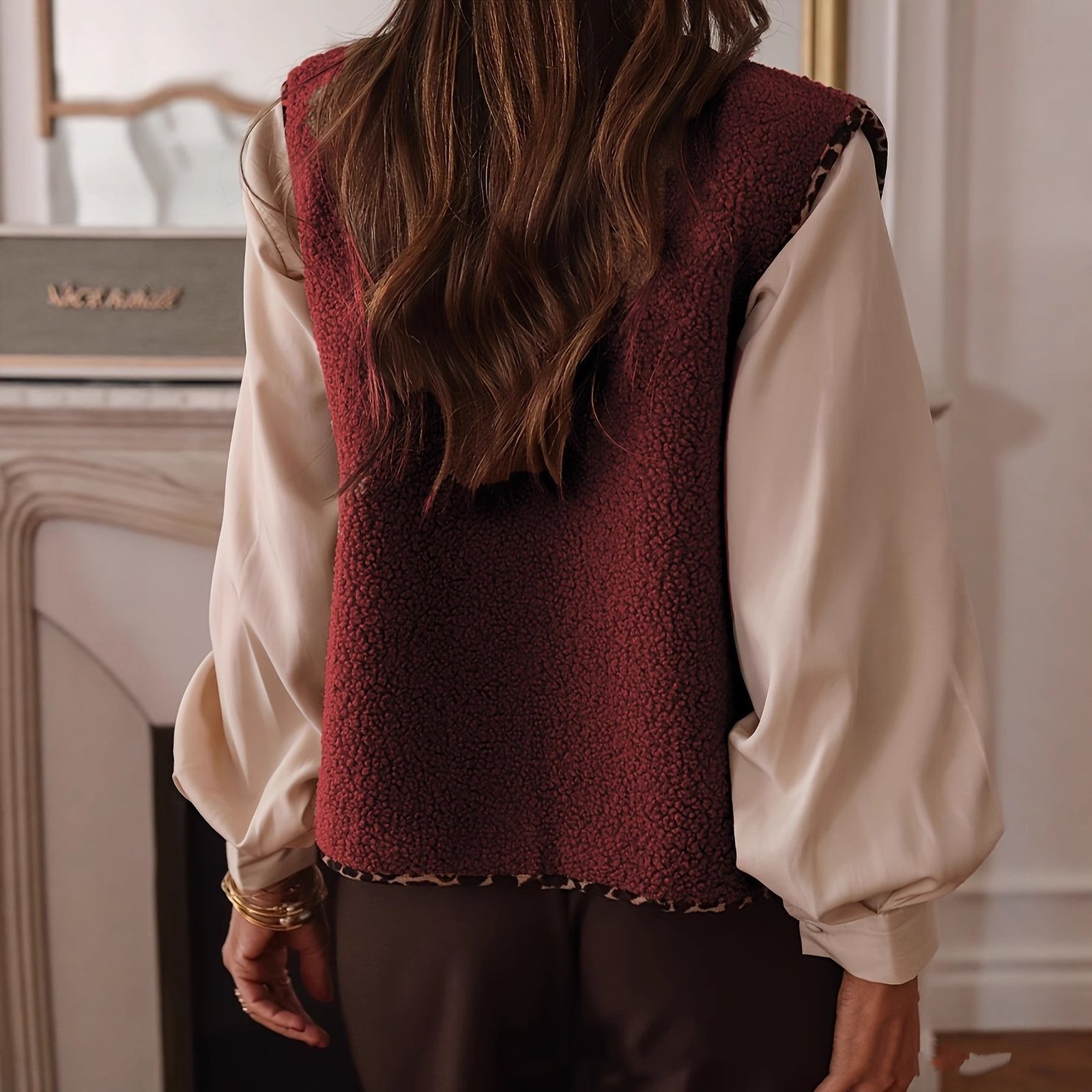 Ladies' Women's Lamb Wool Vest Fur Vest - Image 3