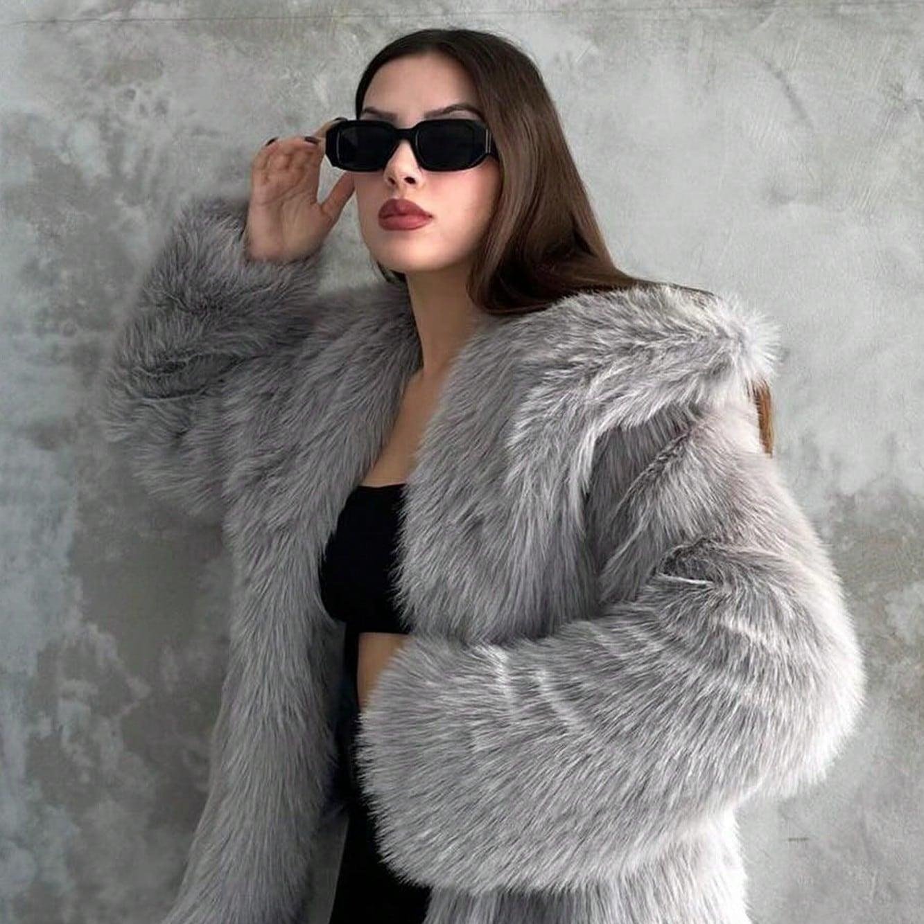 Faux Fur Coat Female Short Chic - Image 8