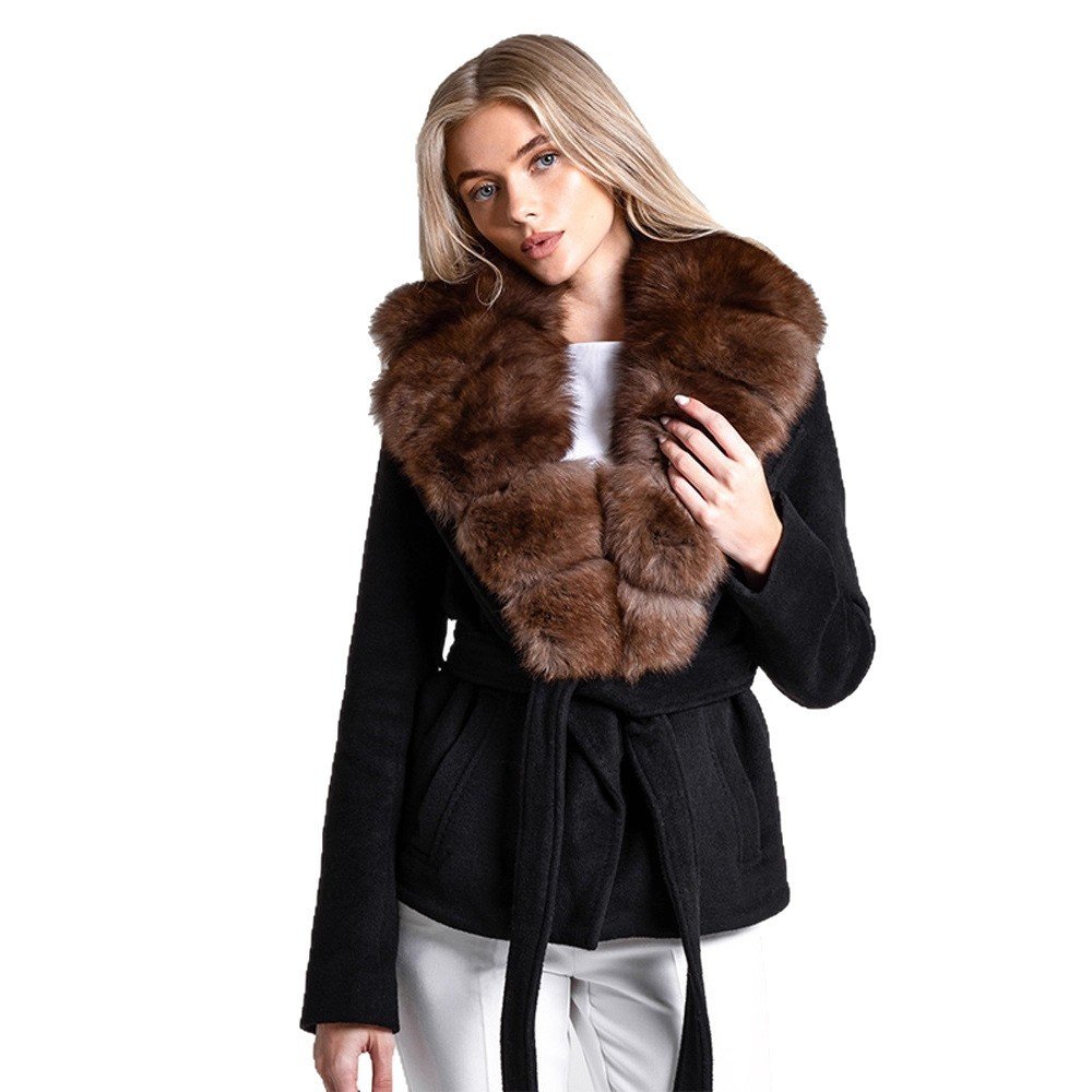 Women's Simple And Versatile Fur Collar Coat - Image 5