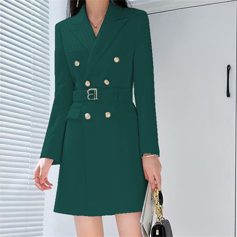 Office Lady Style Slimming Waist Trimming Coat Women's Top - Image 10