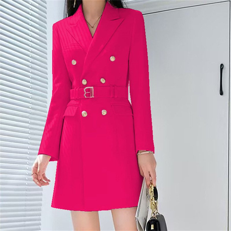 Office Lady Style Slimming Waist Trimming Coat Women's Top - Image 4