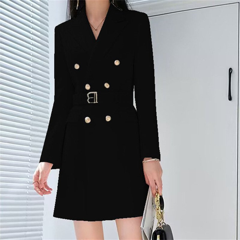 Office Lady Style Slimming Waist Trimming Coat Women's Top - Image 3
