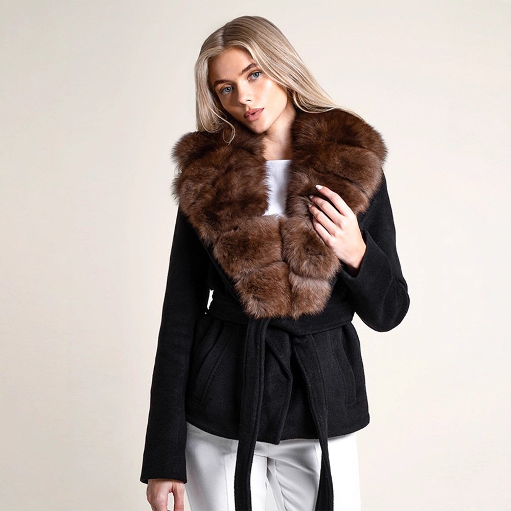 Women's Simple And Versatile Fur Collar Coat - Image 2