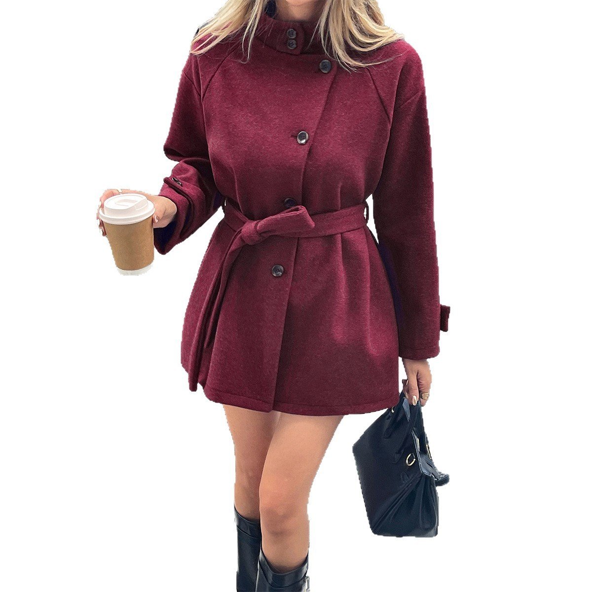 Women's Long Sleeve Sweater Overcoat Coat - Image 2