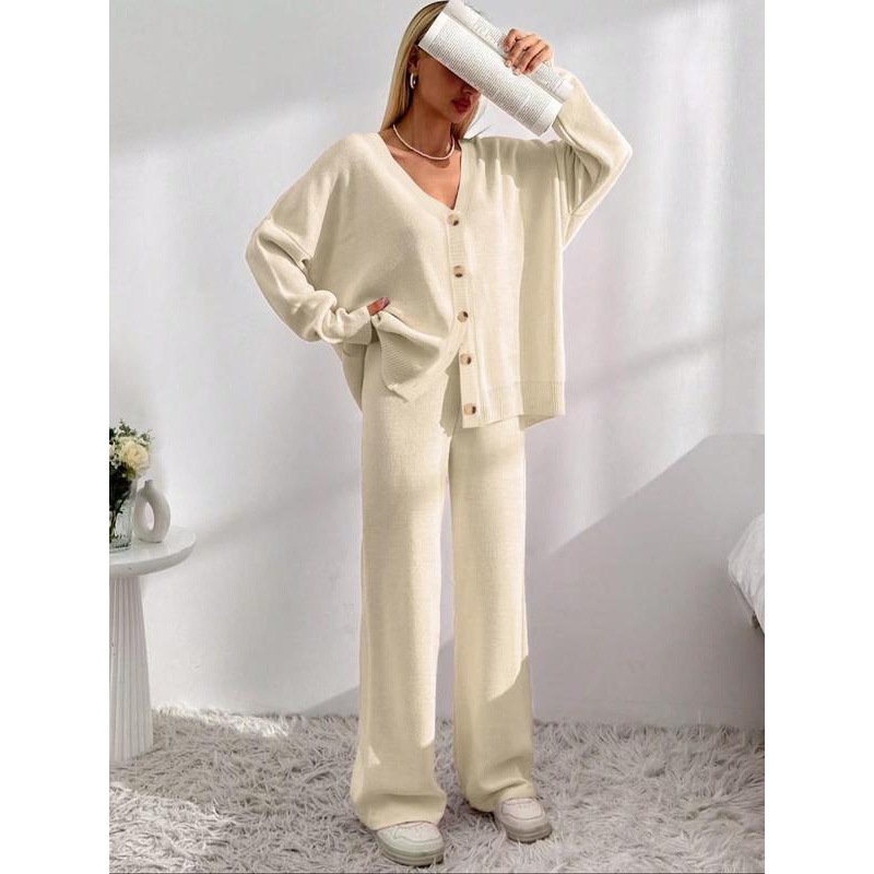 Buttons Front Cardigan Drop-shoulder Collar Cardigan Coat - Image 2